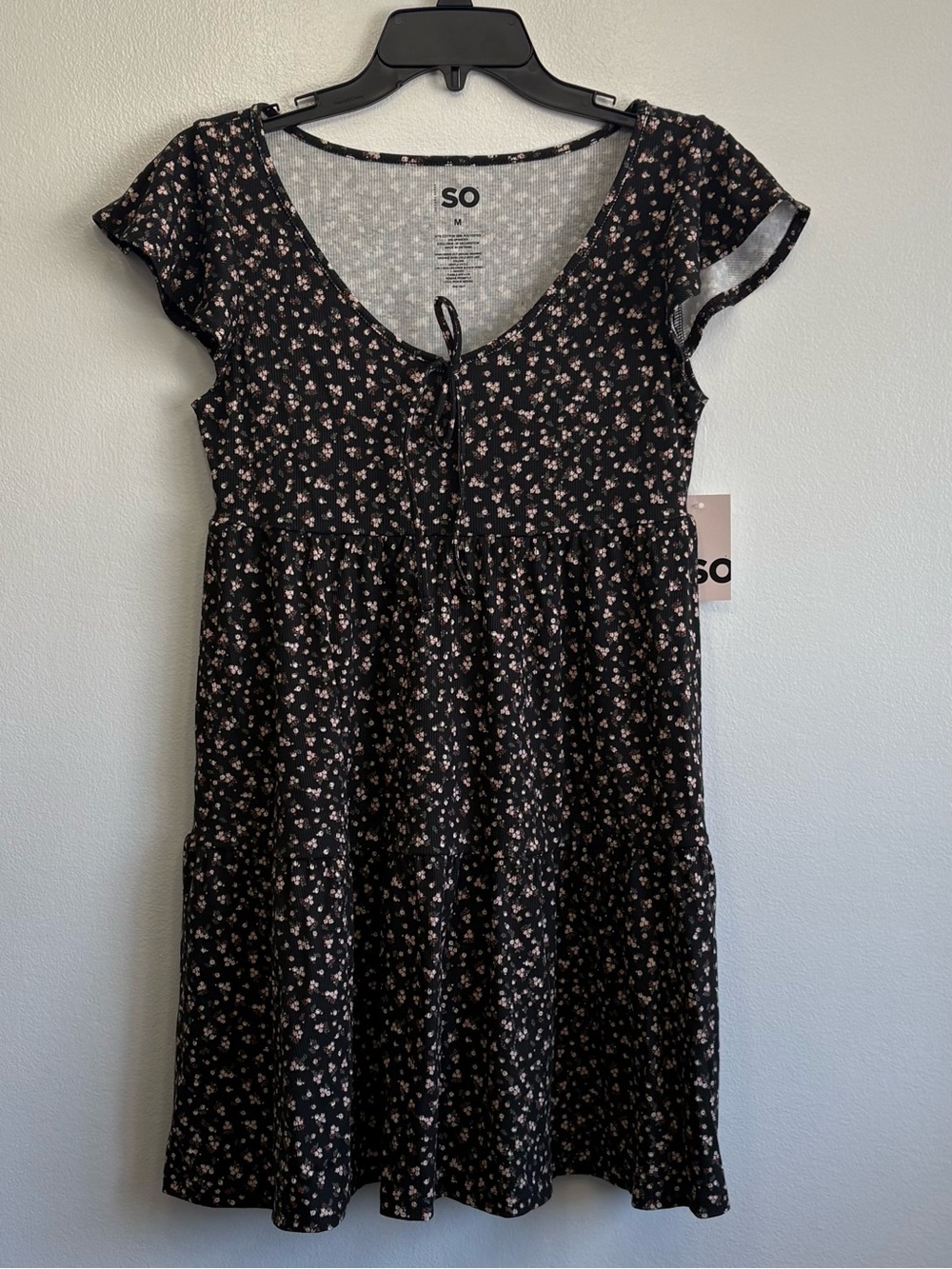 SO Black Floral Dress